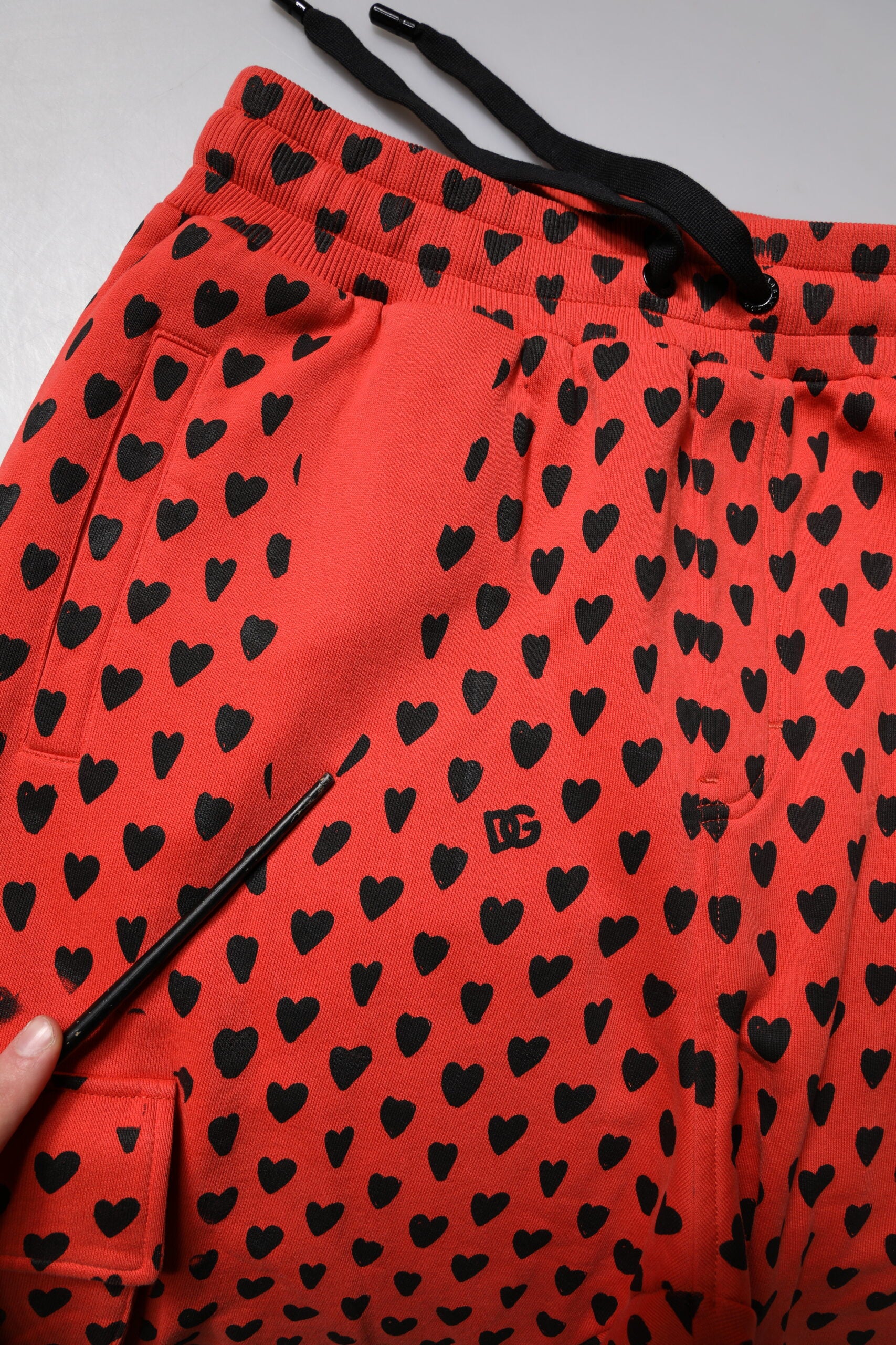 Pantalon de survêtement cargo Dolce & Gabbana Red Hearts pour homme