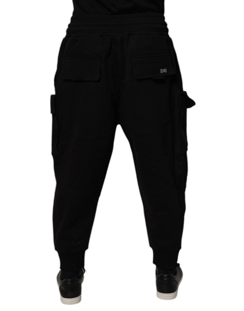 Pantalon de jogging cargo en coton noir pour homme Dolce & Gabbana