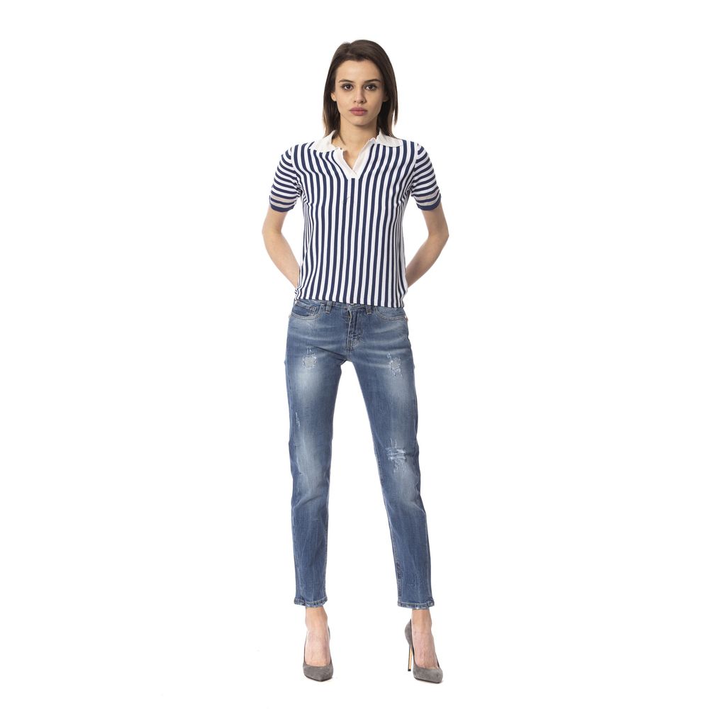 Frankie Morello Jeans Femme Bleu Autres Fibres