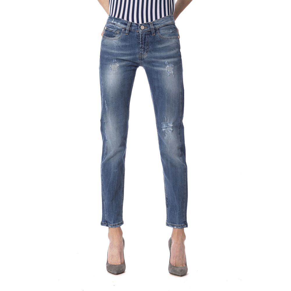 Frankie Morello Jeans Femme Bleu Autres Fibres
