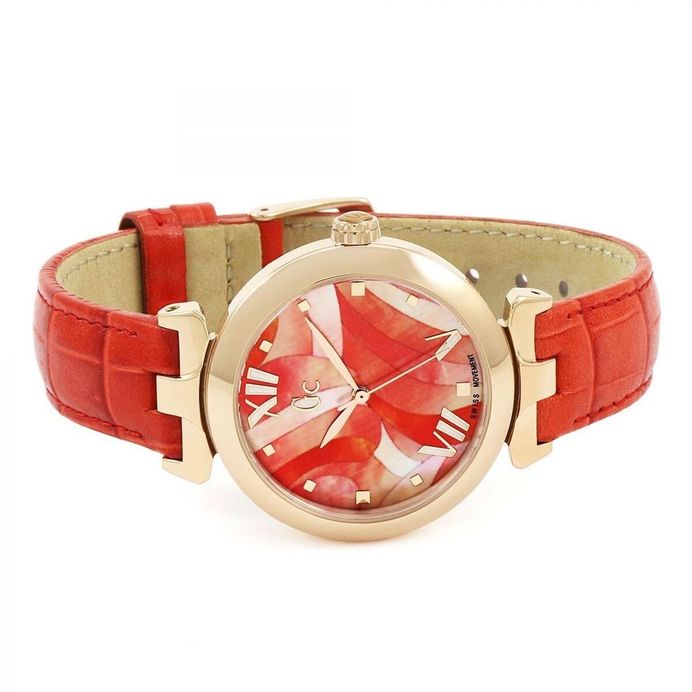 GC – Orangefarbene Lederuhr