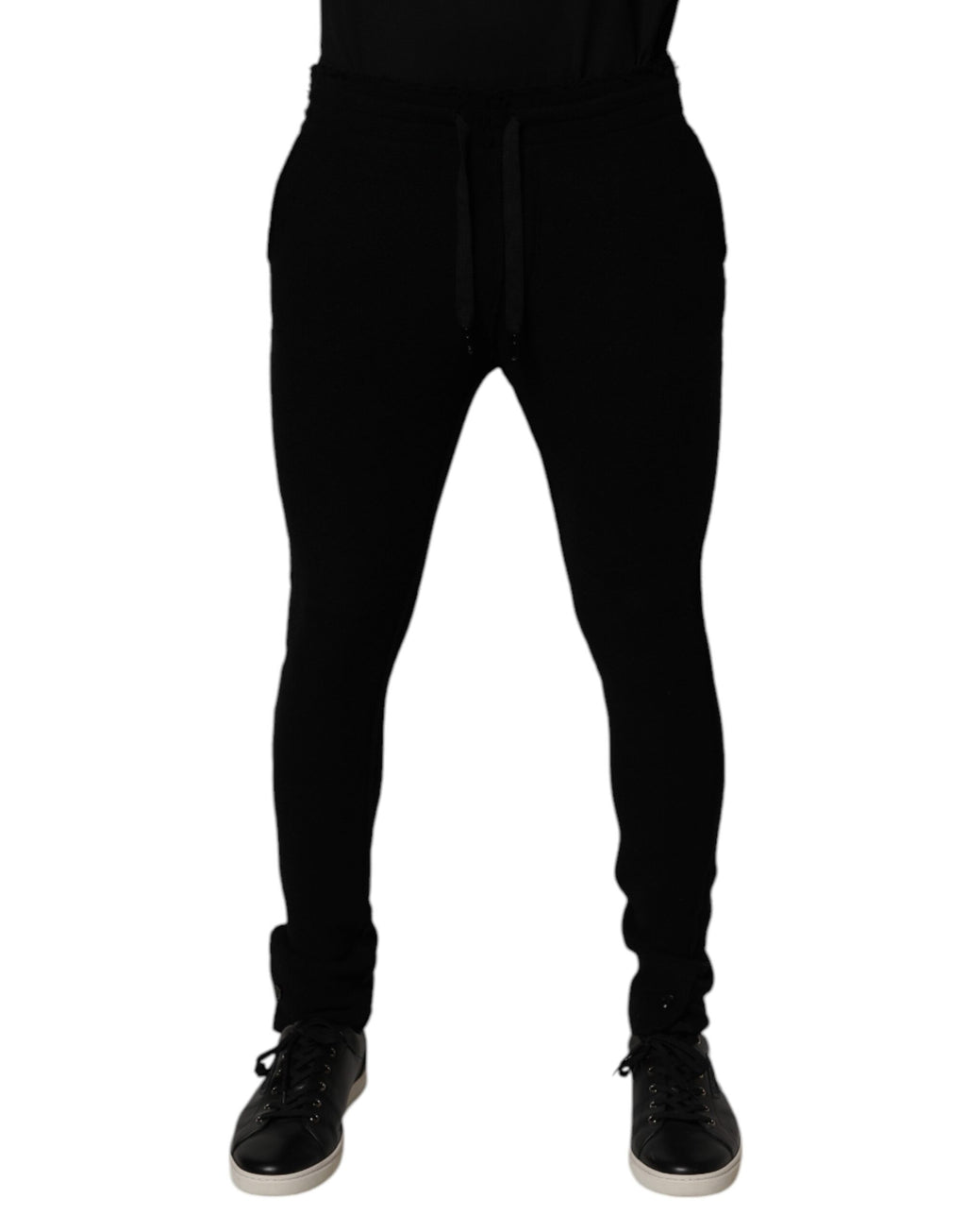 Dolce & Gabbana Pantalon de jogging en cachemire noir pour homme