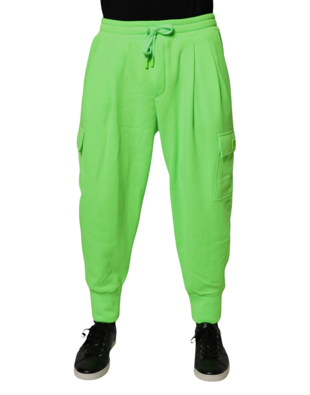 Pantalon de jogging cargo Dolce & Gabbana vert fluo pour homme