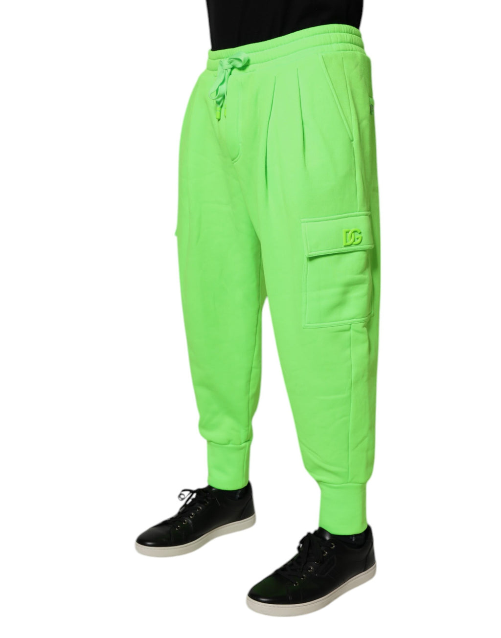 Pantalon de jogging cargo Dolce & Gabbana vert fluo pour homme