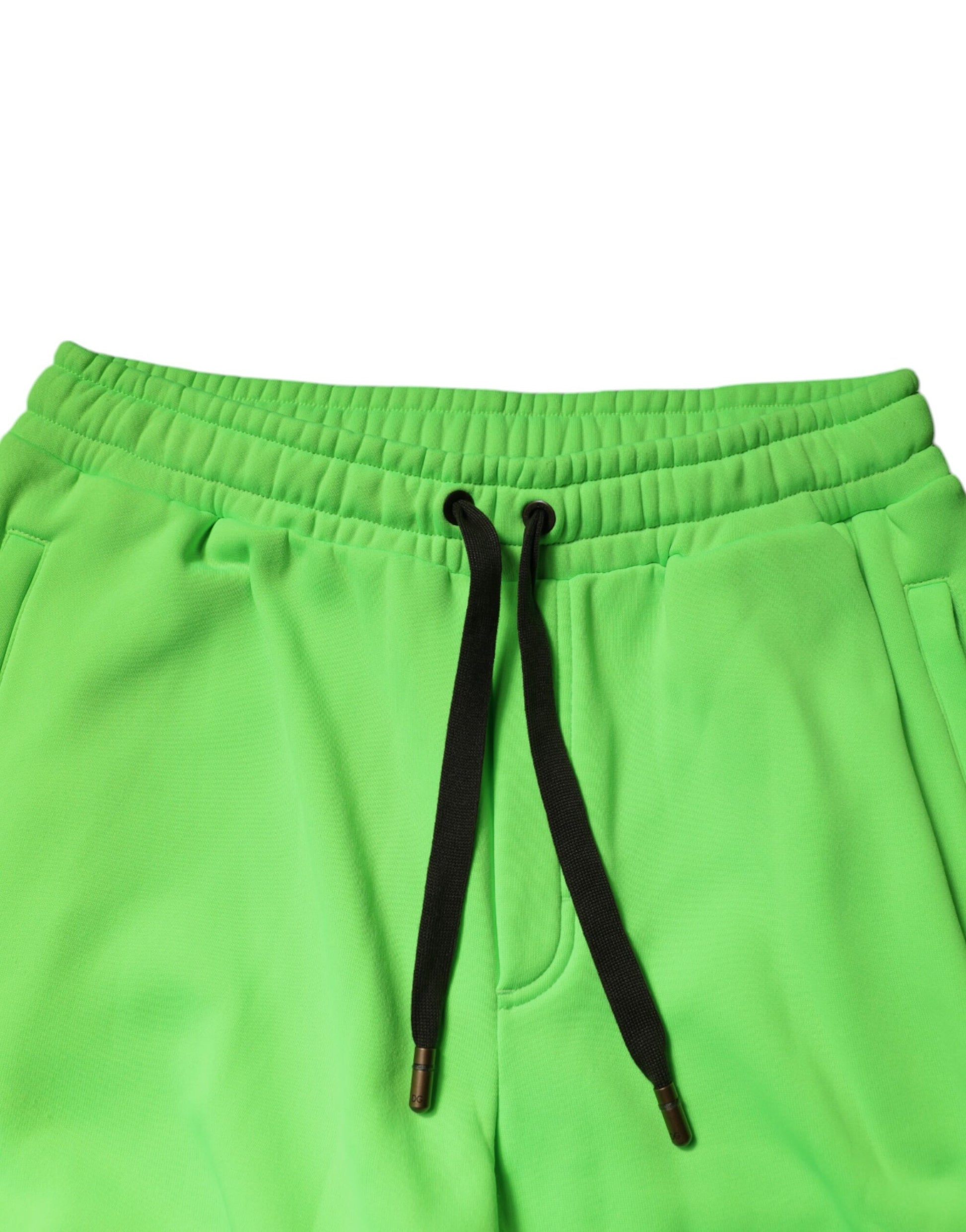 Dolce & Gabbana Green Patchwork Cargo Bermuda Shorts