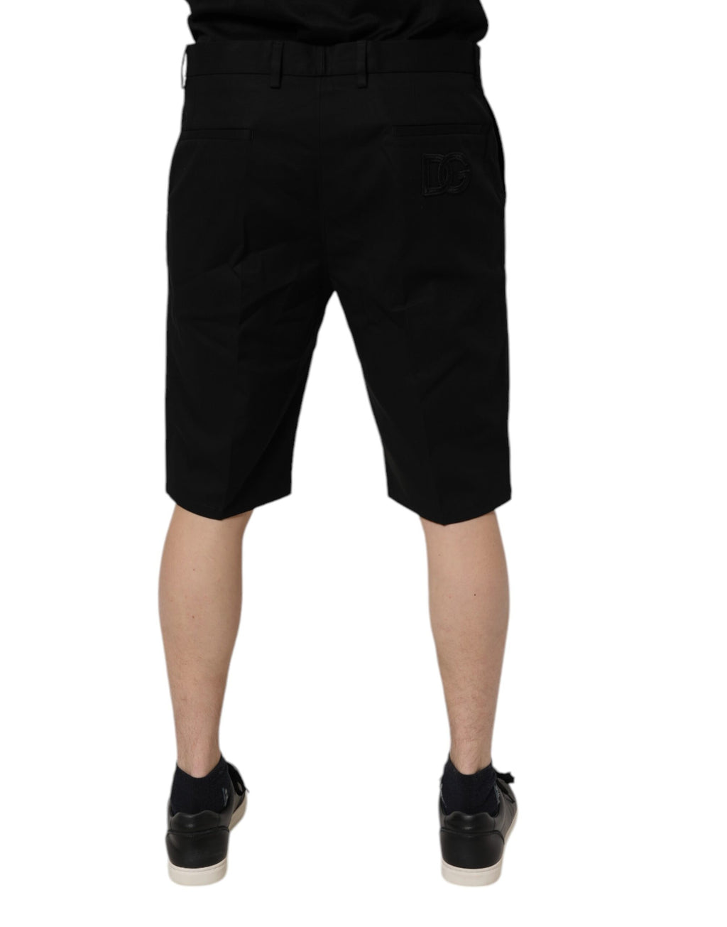 Shorts bermuda Dolce & Gabbana noirs en coton stretch taille mi-haute
