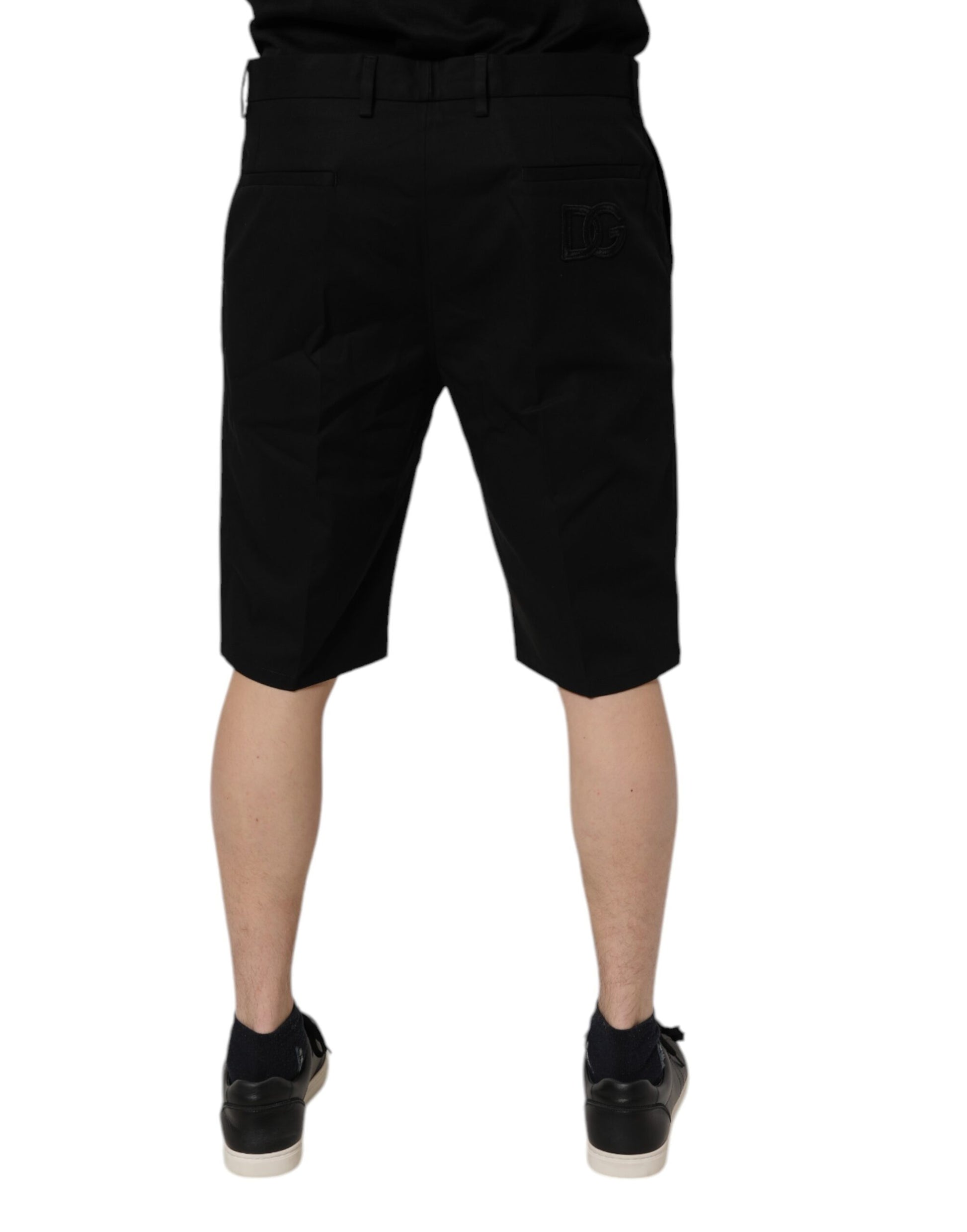 Shorts bermuda Dolce & Gabbana noirs en coton stretch taille mi-haute