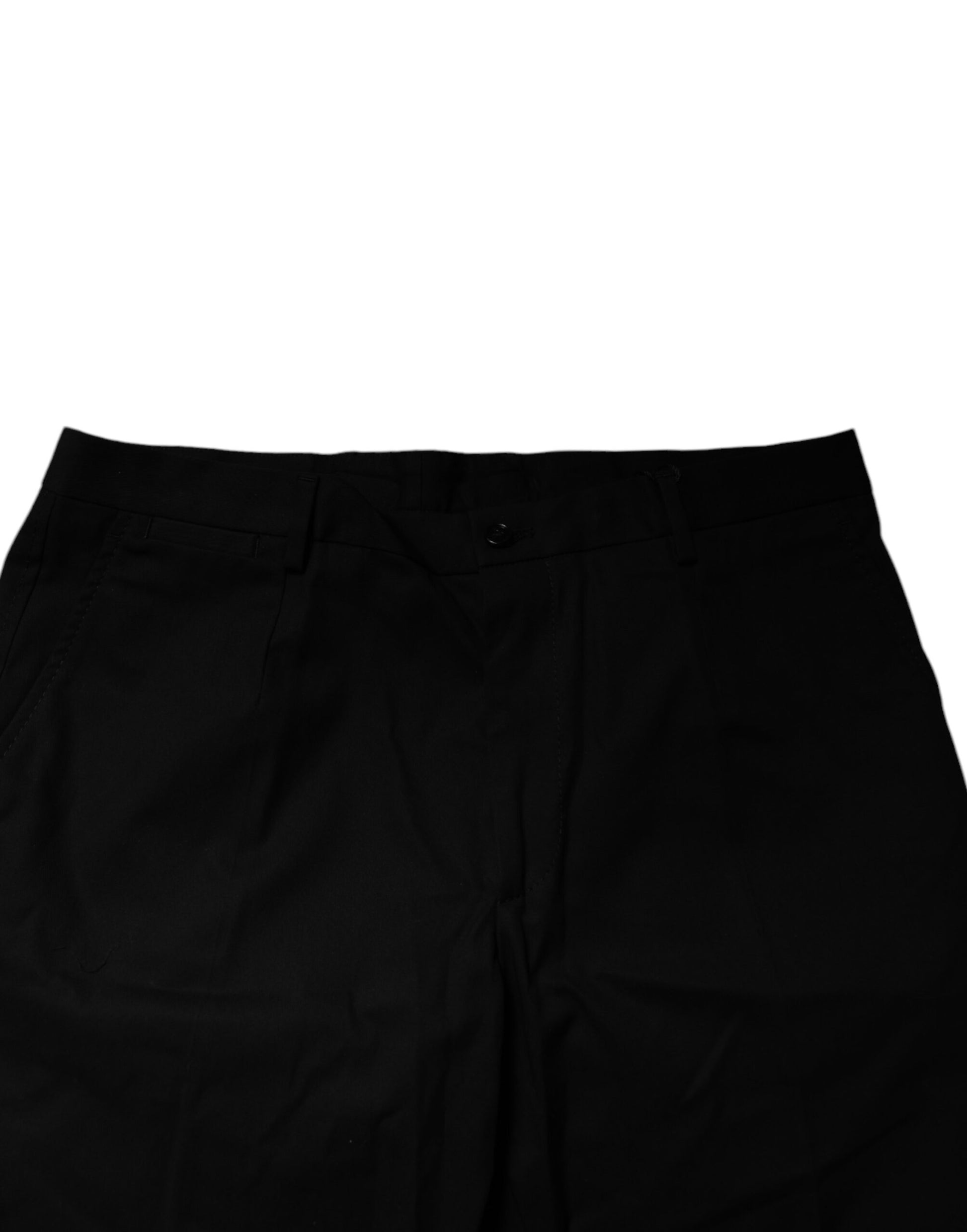 Shorts bermuda Dolce & Gabbana noirs en coton stretch taille mi-haute