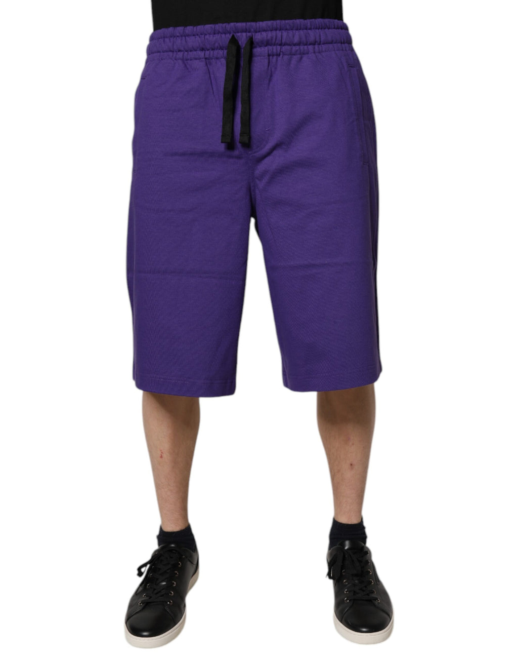 Dolce &amp; Gabbana Lila Baumwolle Herren Bermuda Sweatshorts Shorts