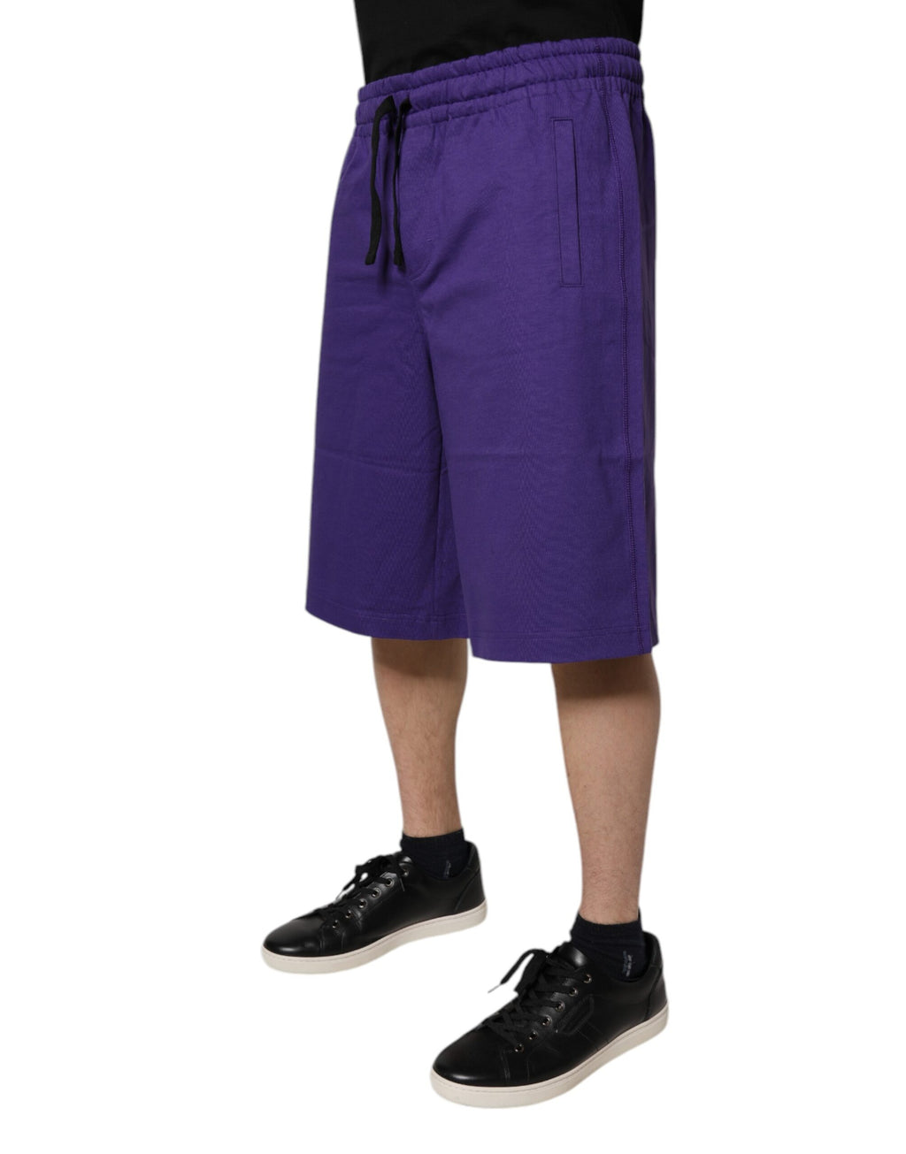 Dolce &amp; Gabbana Lila Baumwolle Herren Bermuda Sweatshorts Shorts