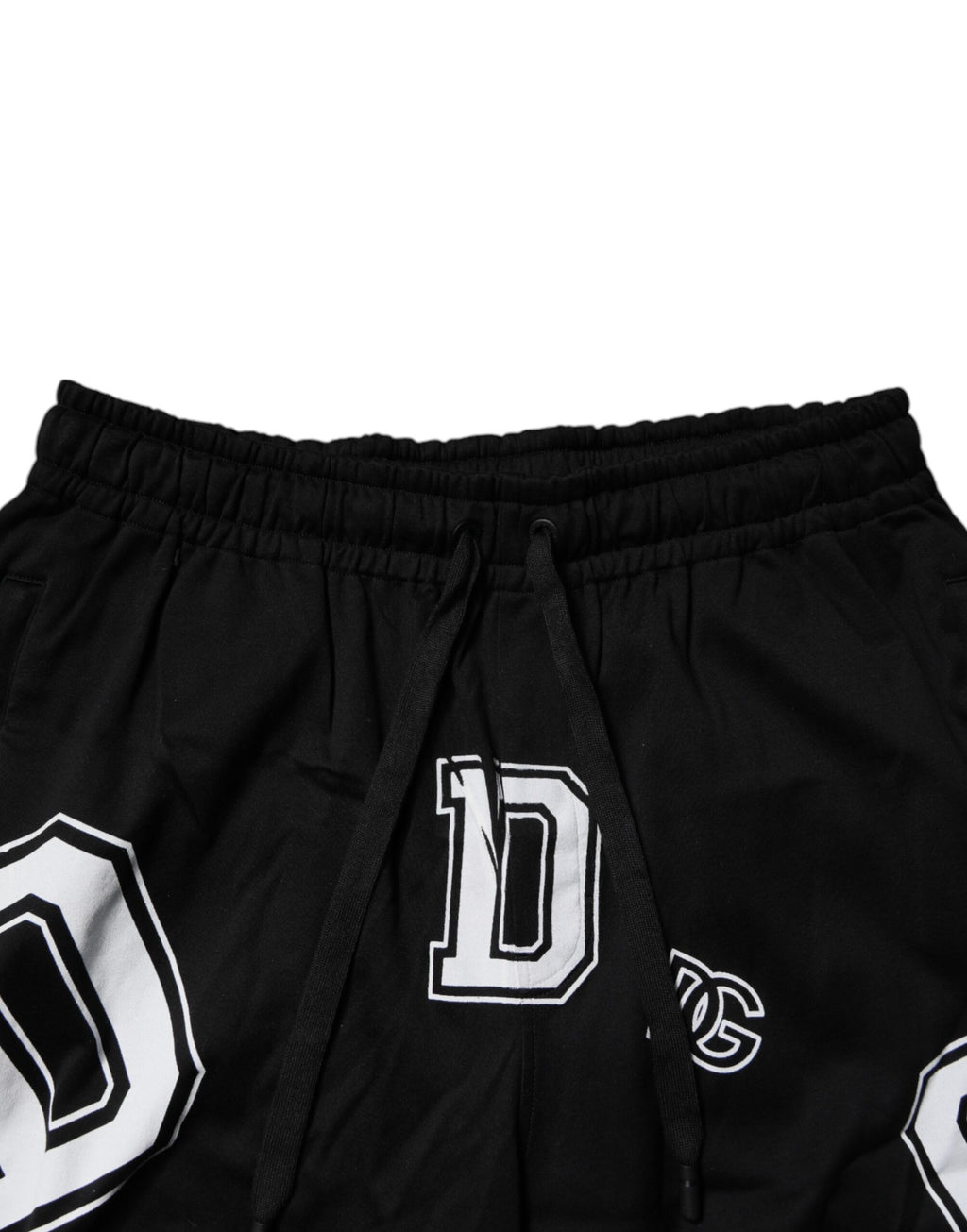 Shorts de survêtement bermuda en coton noir à logo Dolce & Gabbana