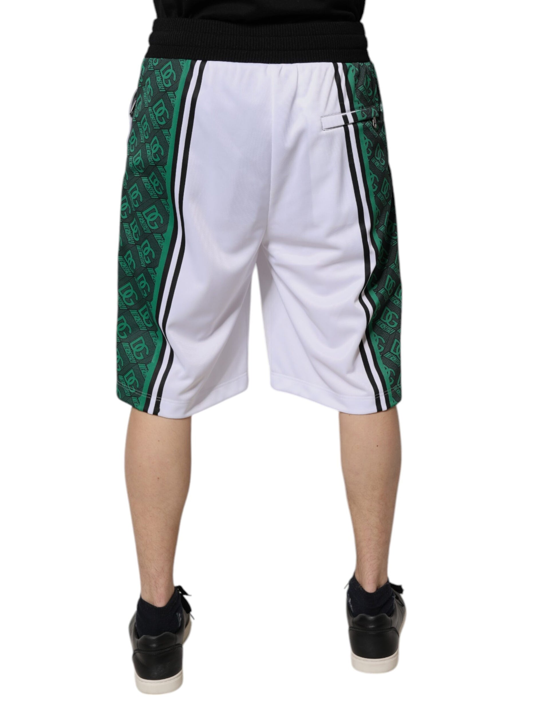 Shorts en jersey Dolce & Gabbana blancs et verts pour homme