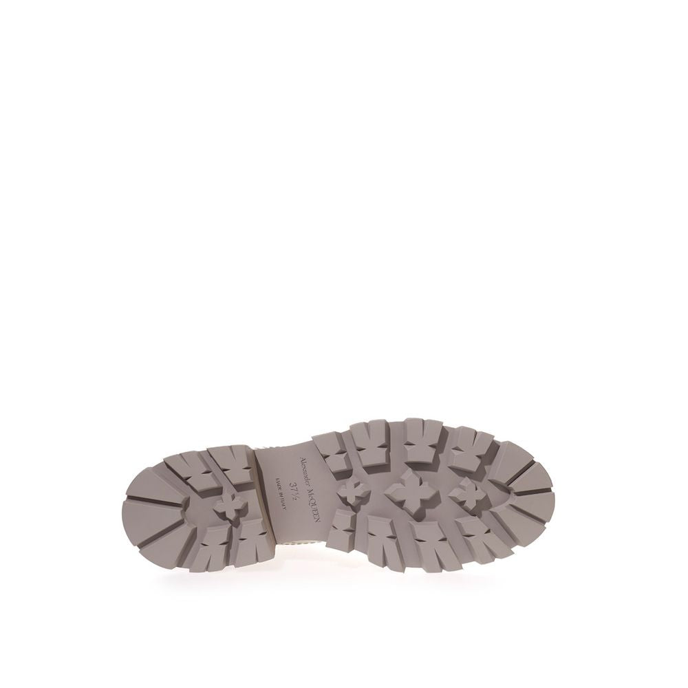 Bottes Chelsea Alexander McQueen en cuir beige