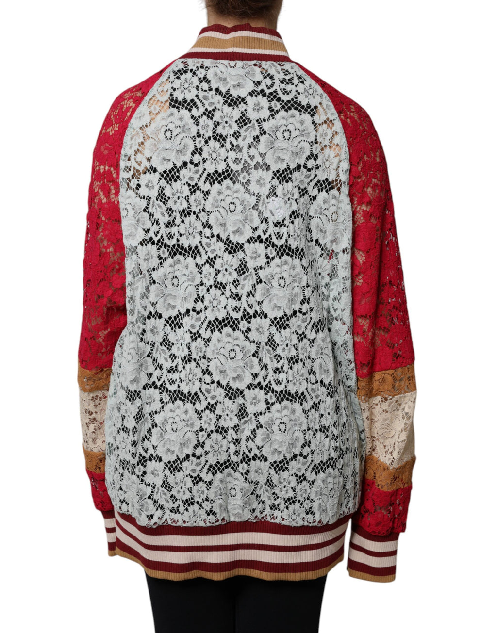 Cardigan en maille de dentelle florale multicolore Dolce & Gabbana