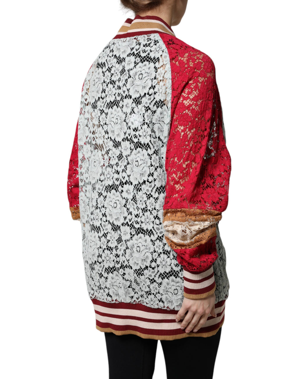 Cardigan en maille de dentelle florale multicolore Dolce & Gabbana