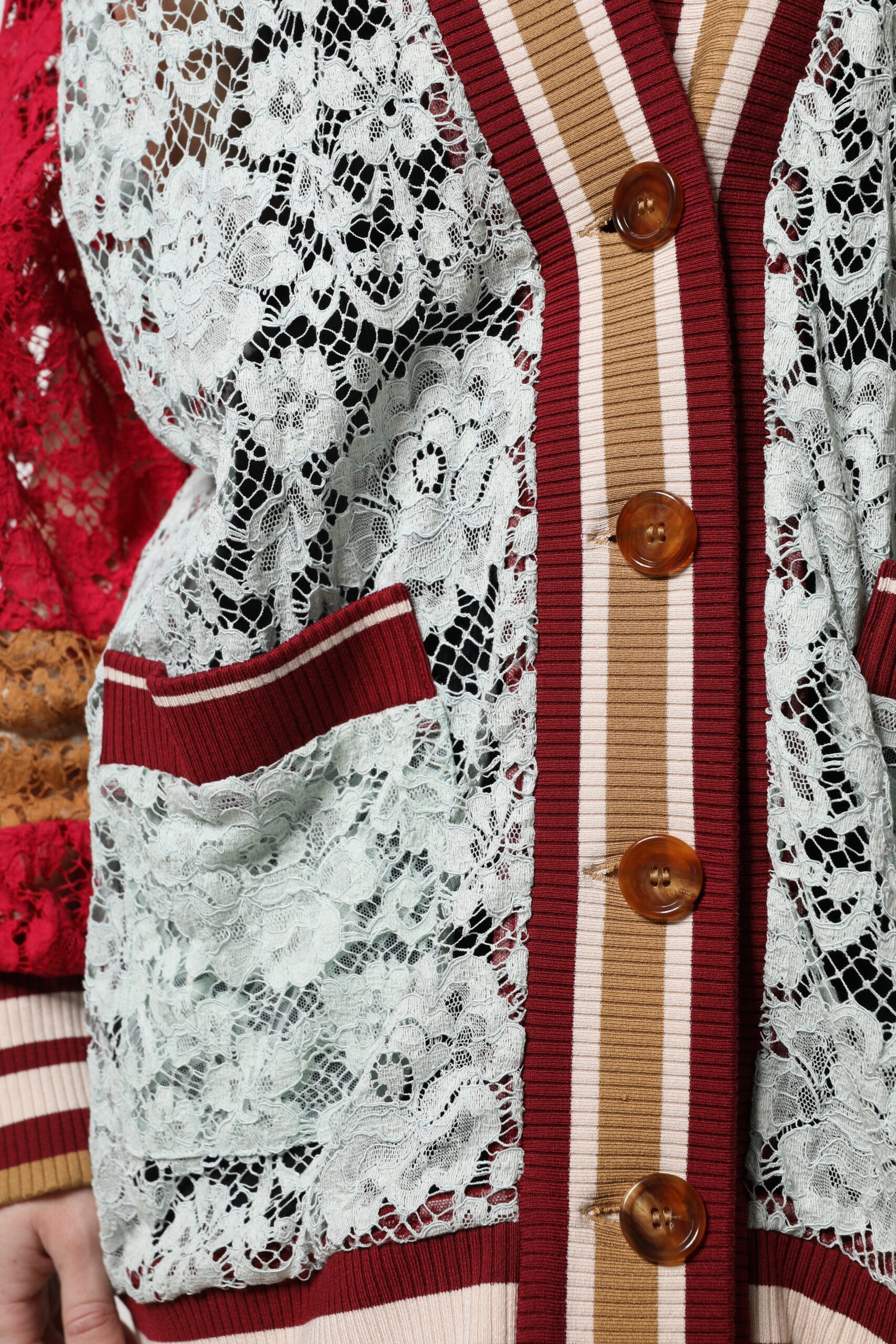 Cardigan en maille de dentelle florale multicolore Dolce & Gabbana