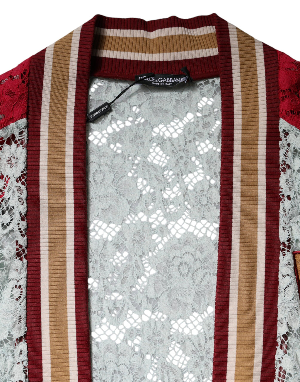 Cardigan en maille de dentelle florale multicolore Dolce & Gabbana
