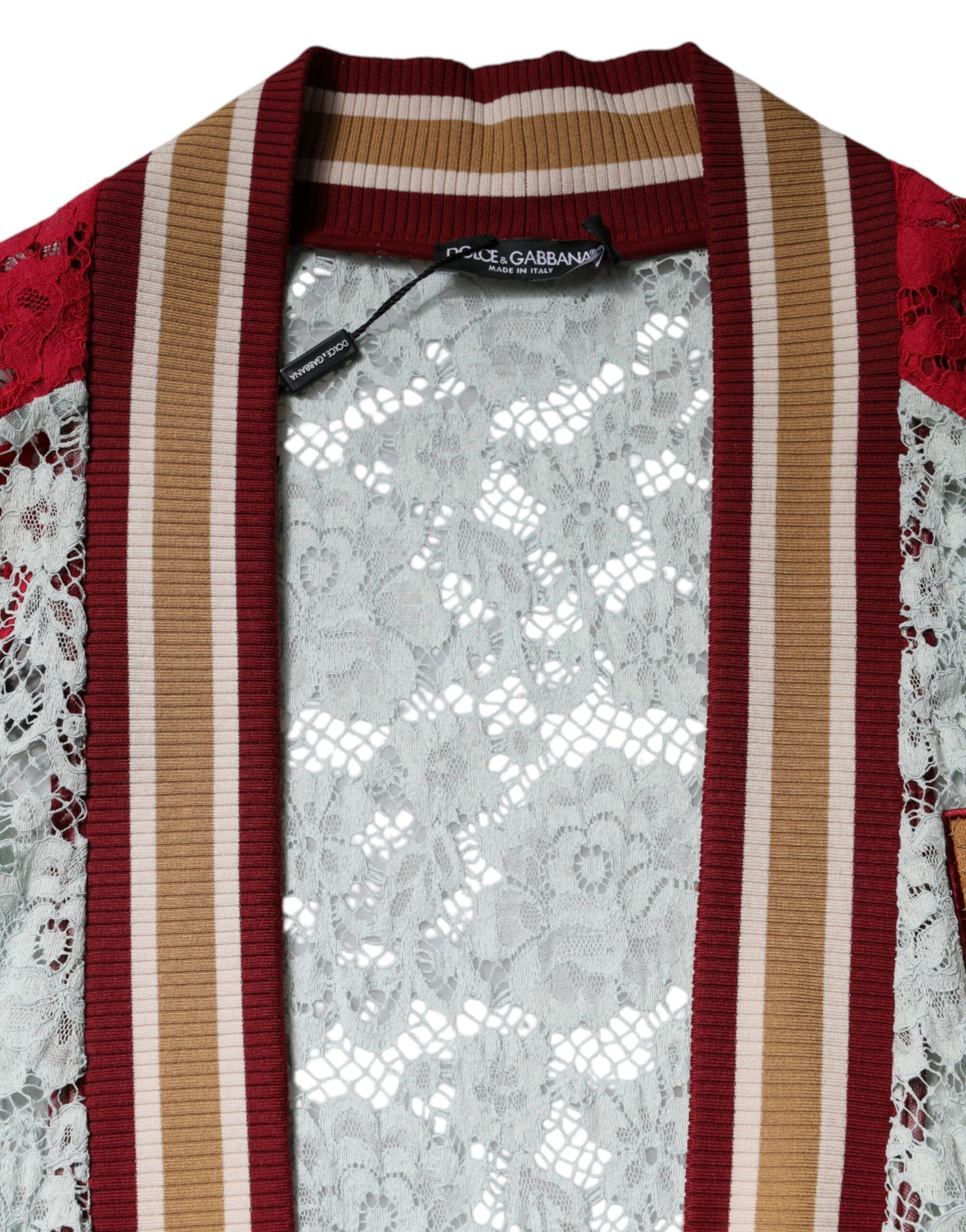 Cardigan en maille de dentelle florale multicolore Dolce & Gabbana
