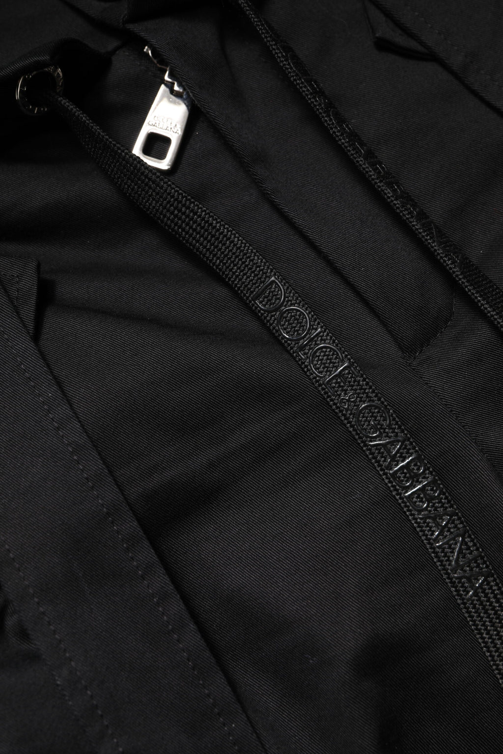 Pantalon cargo taille haute en coton noir Dolce & Gabbana