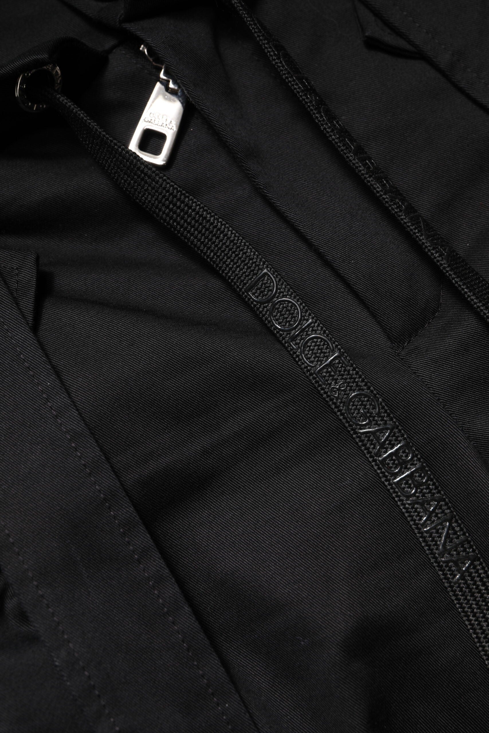 Pantalon cargo taille haute en coton noir Dolce & Gabbana