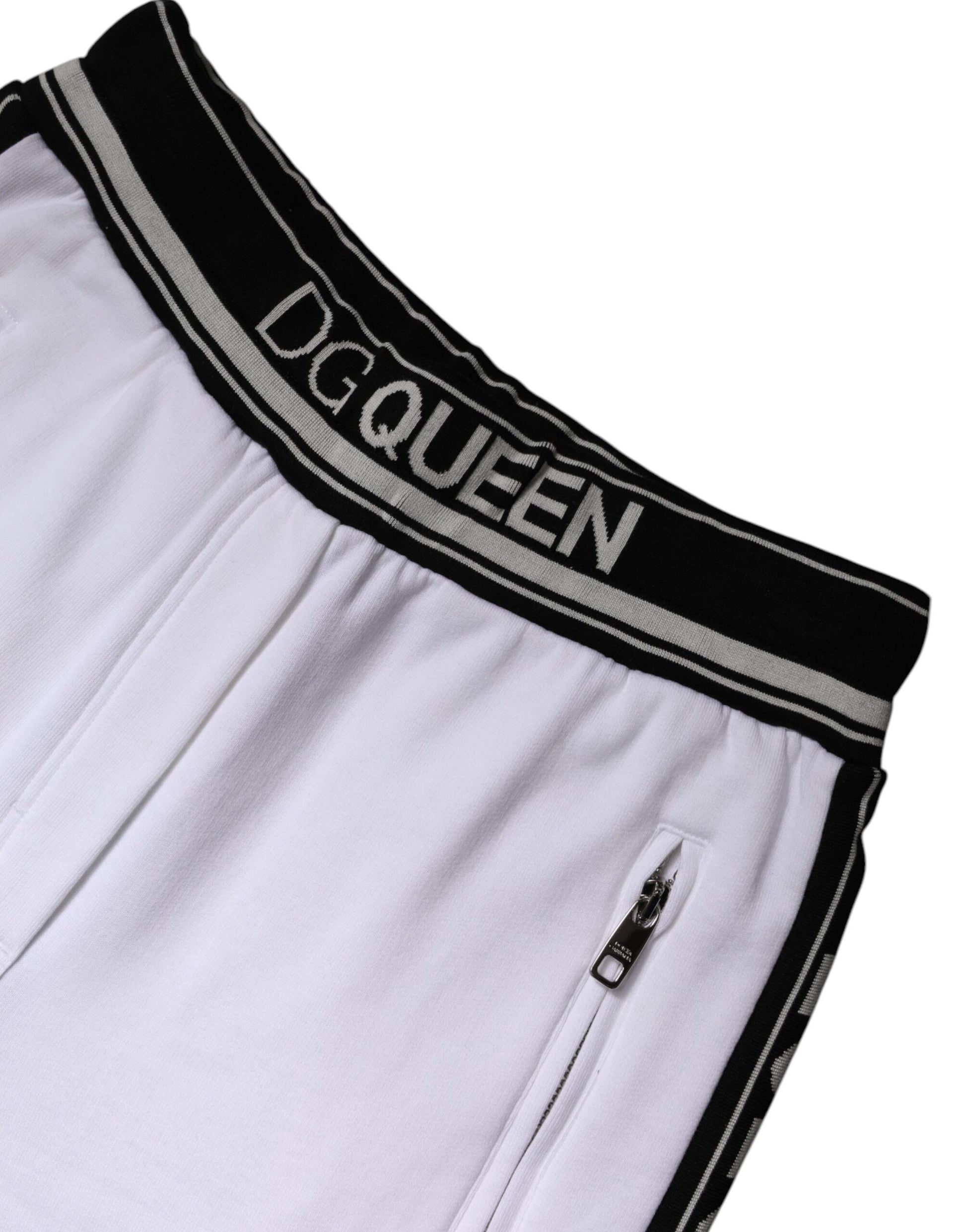 Dolce & Gabbana White Cotton Stretch Jogger Sweatpants Pants