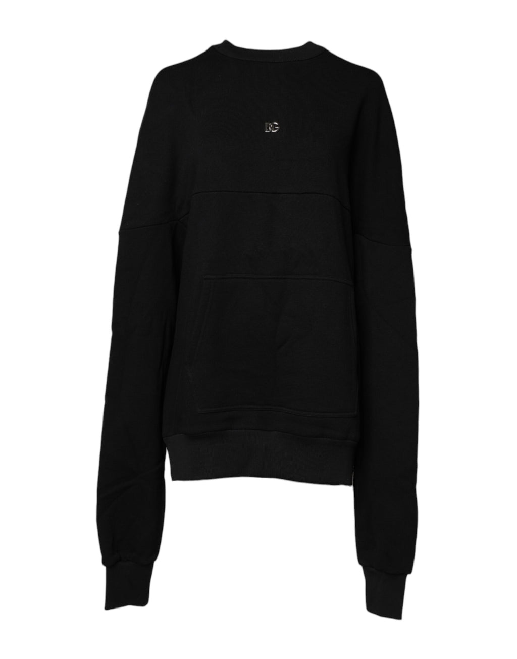 Dolce & Gabbana Sweatshirt Ras du Cou en Coton Noir