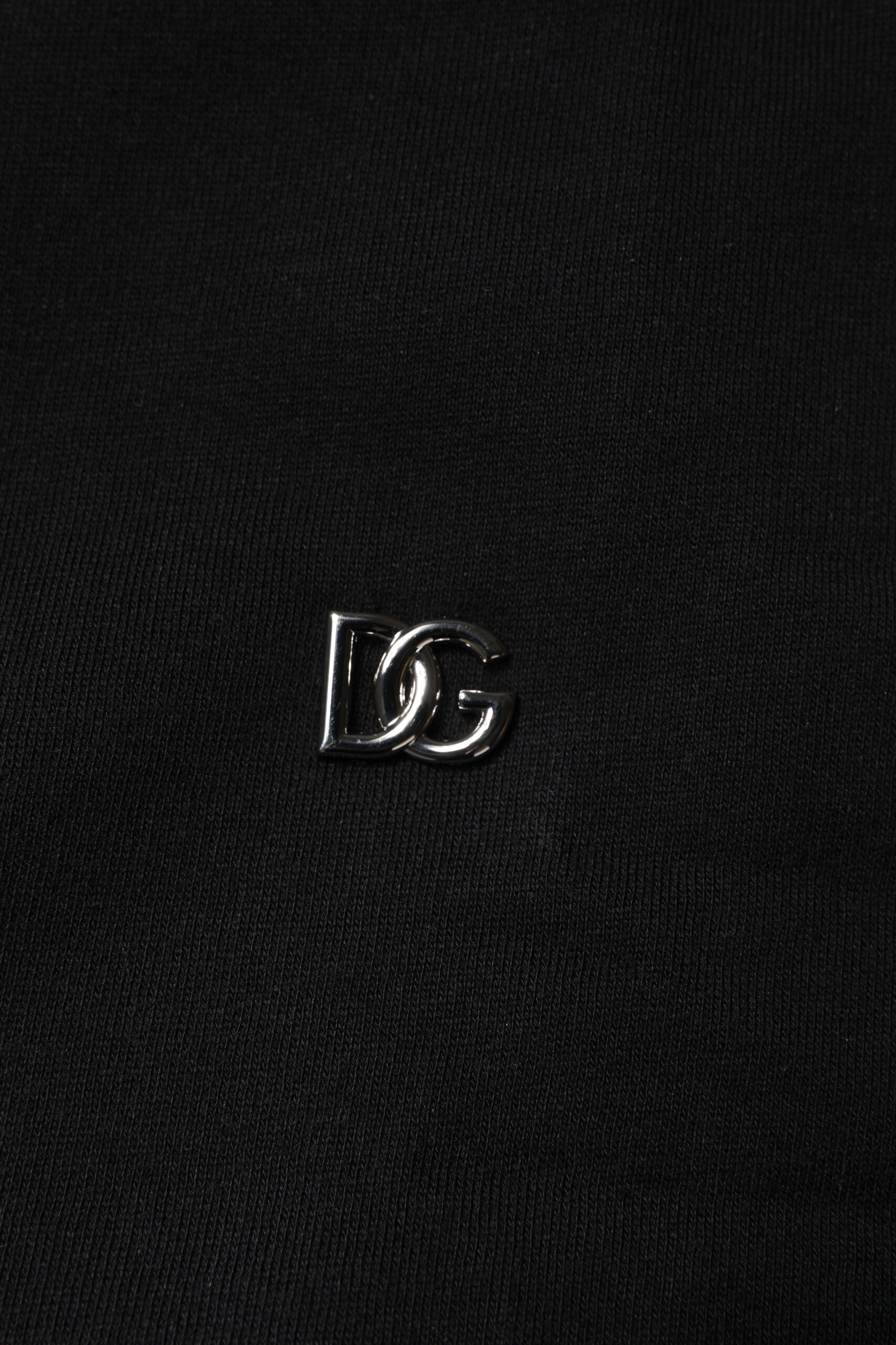 Dolce & Gabbana Sweatshirt Ras du Cou en Coton Noir