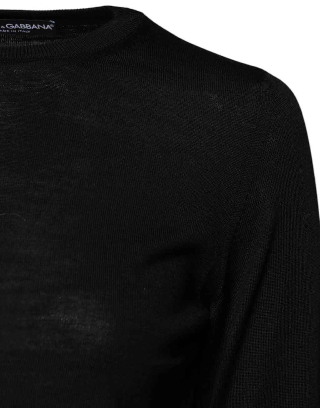 Pull Dolce & Gabbana en maille de laine noire à col rond
