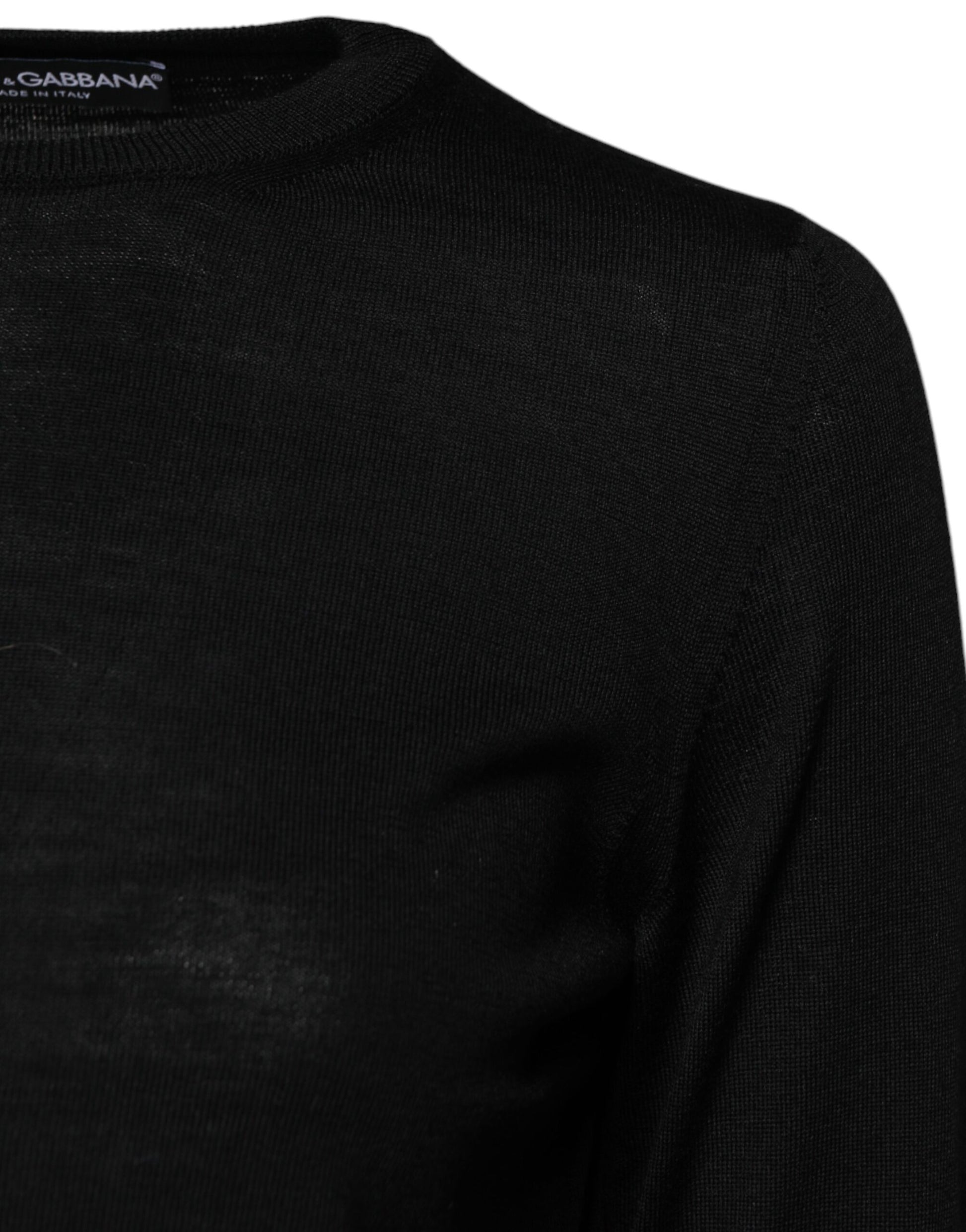 Pull Dolce & Gabbana en maille de laine noire à col rond