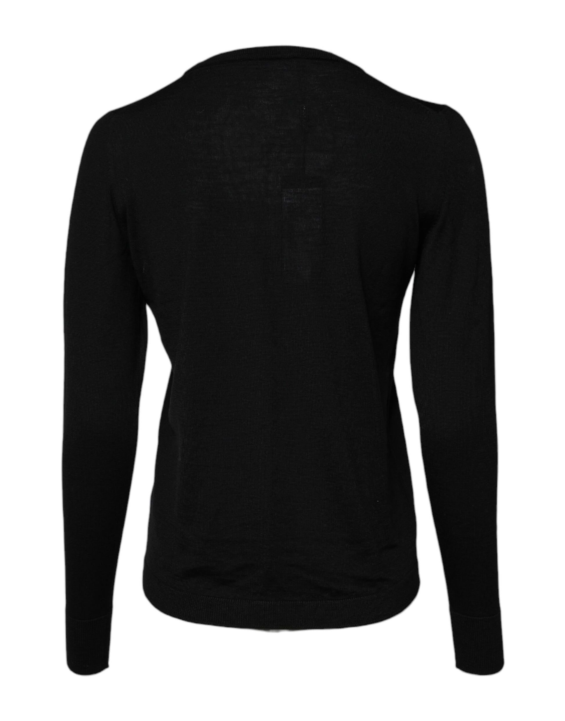 Pull Dolce & Gabbana en maille de laine noire à col rond