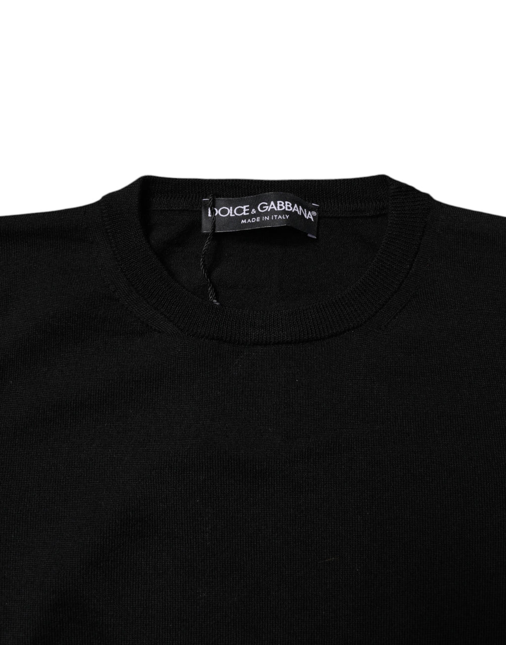 Pull Dolce & Gabbana en maille de laine noire à col rond
