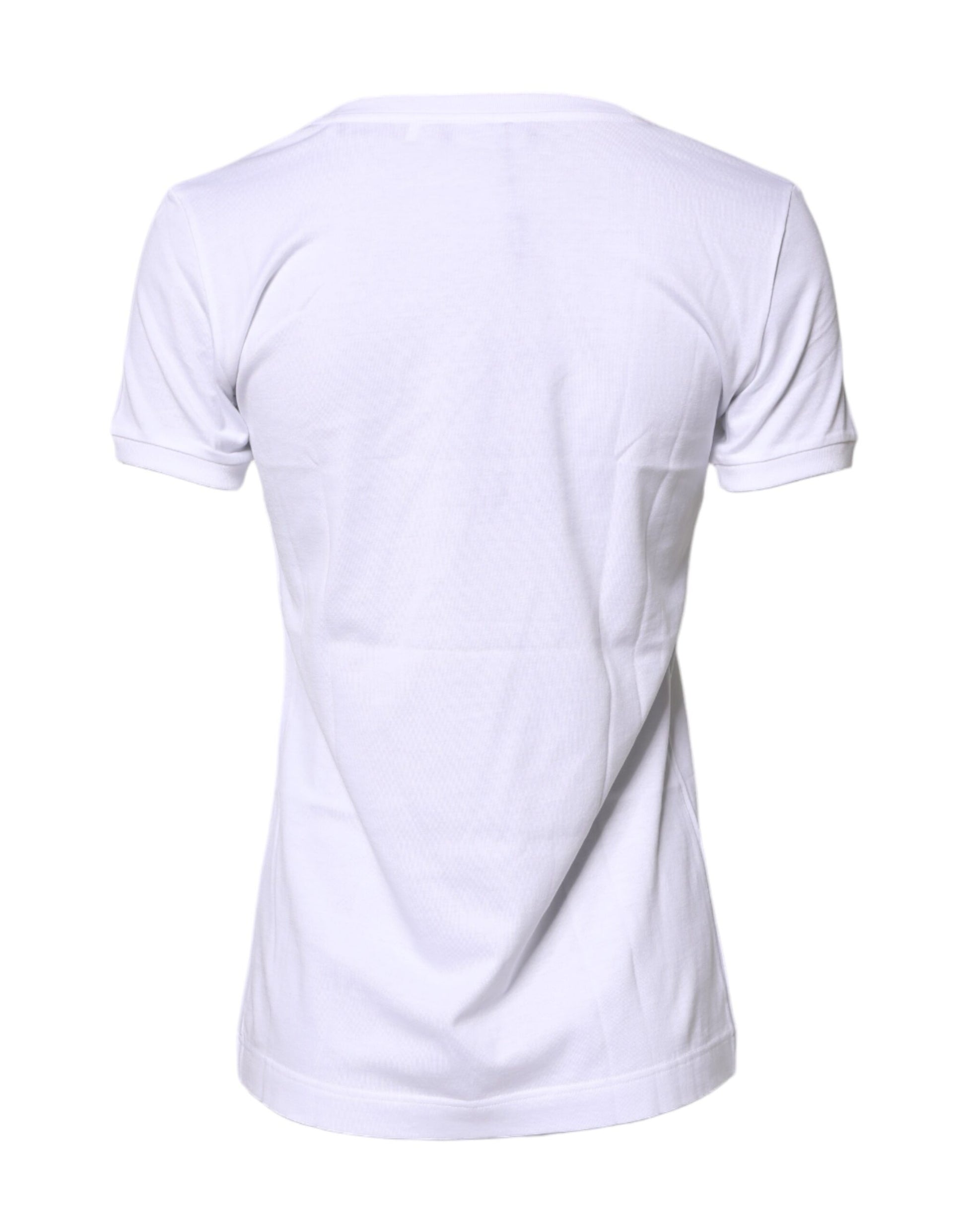 T-shirt en coton à col rond Dolce & Gabbana blanc #DGFamily