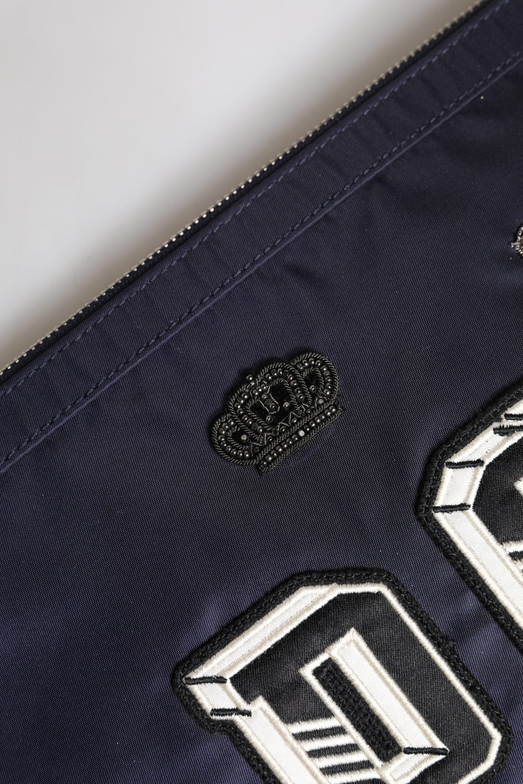 Dolce &amp; Gabbana – Blaue Clutch mit DG-Logo-Patch