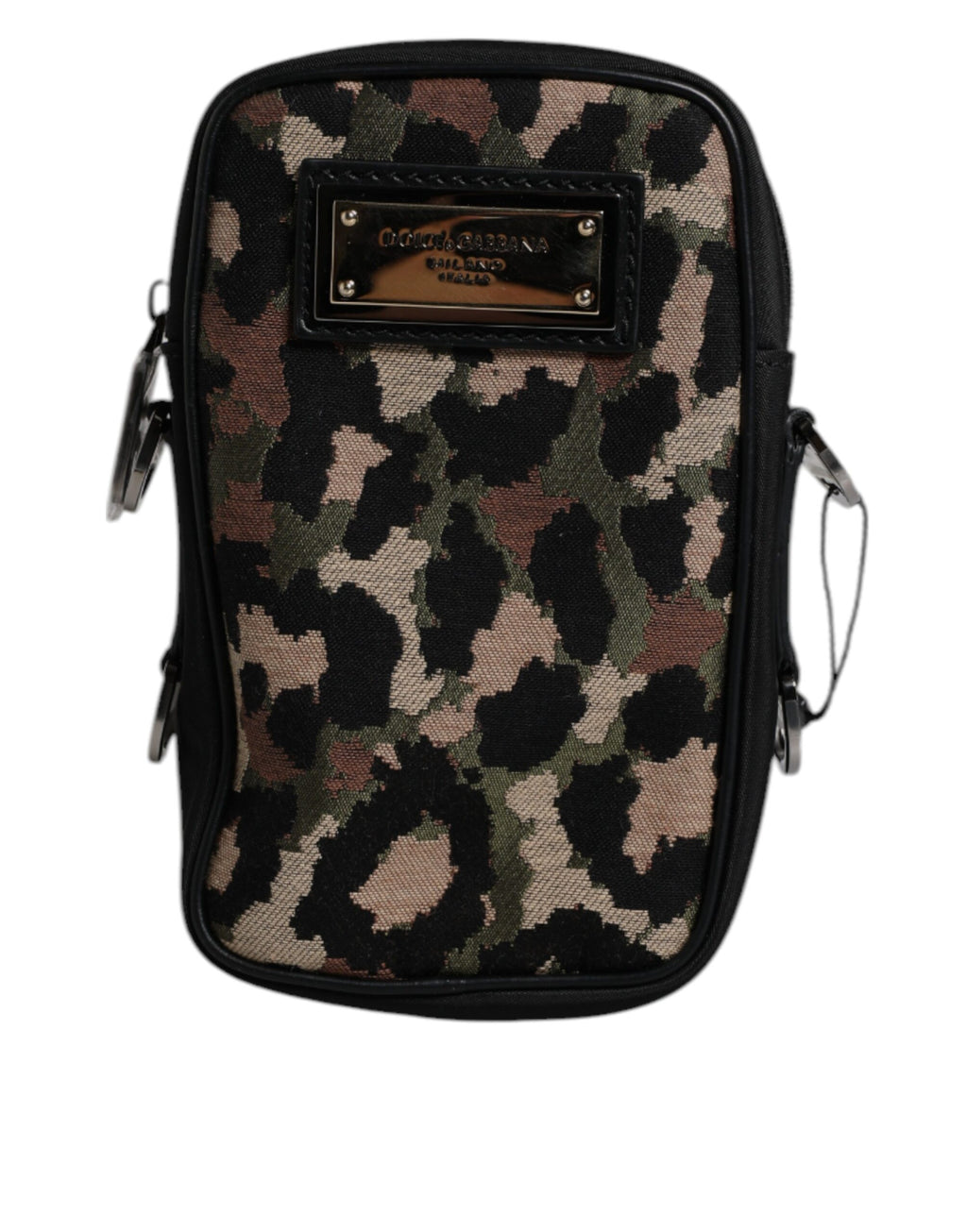 Sac bandoulière Dolce & Gabbana multicolore en jacquard léopard avec plaque logo