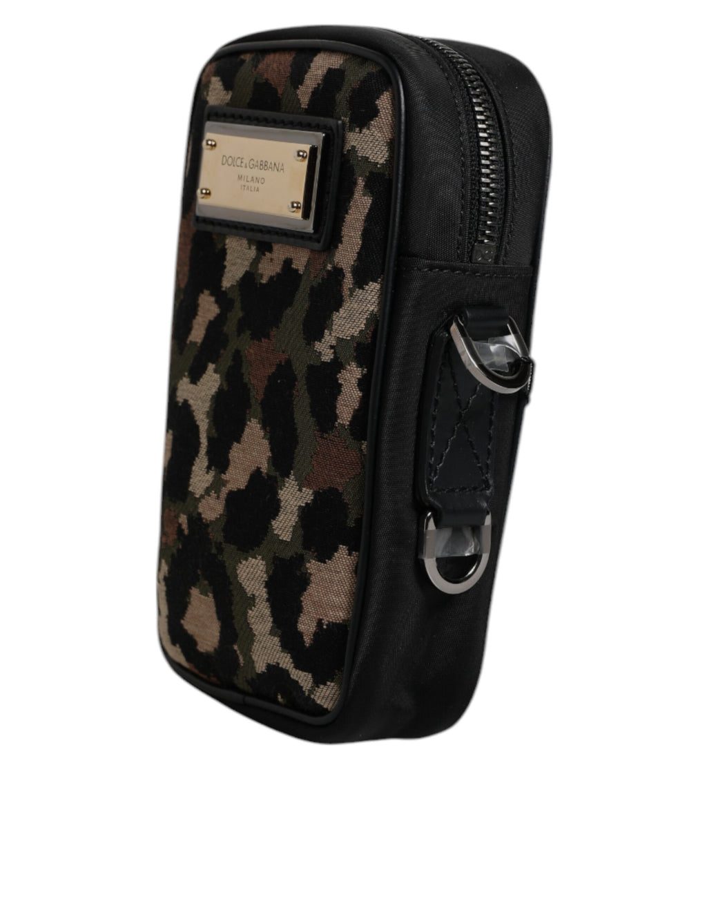 Sac bandoulière Dolce & Gabbana multicolore en jacquard léopard avec plaque logo