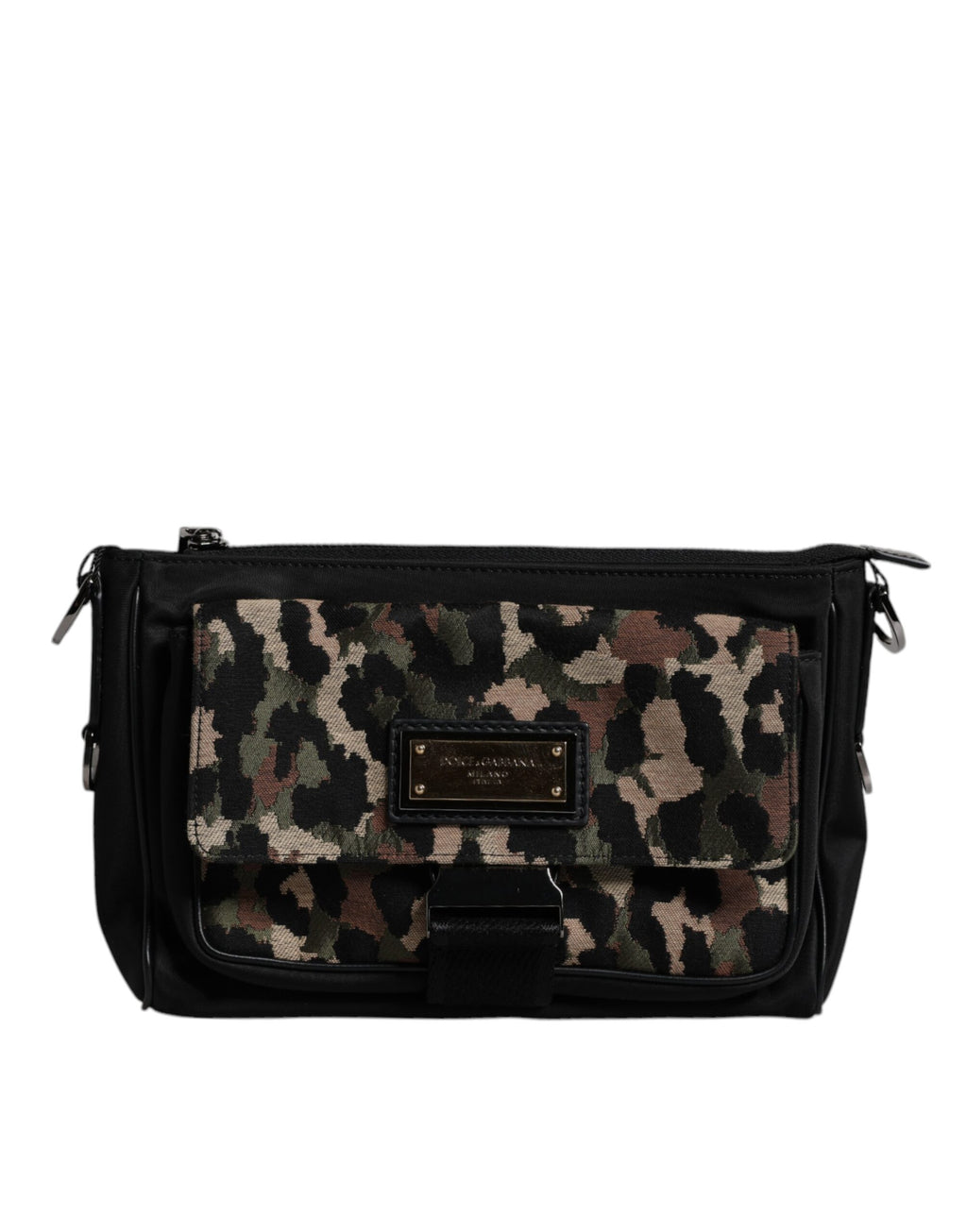 Sac bandoulière Dolce & Gabbana léopard jacquard multicolore