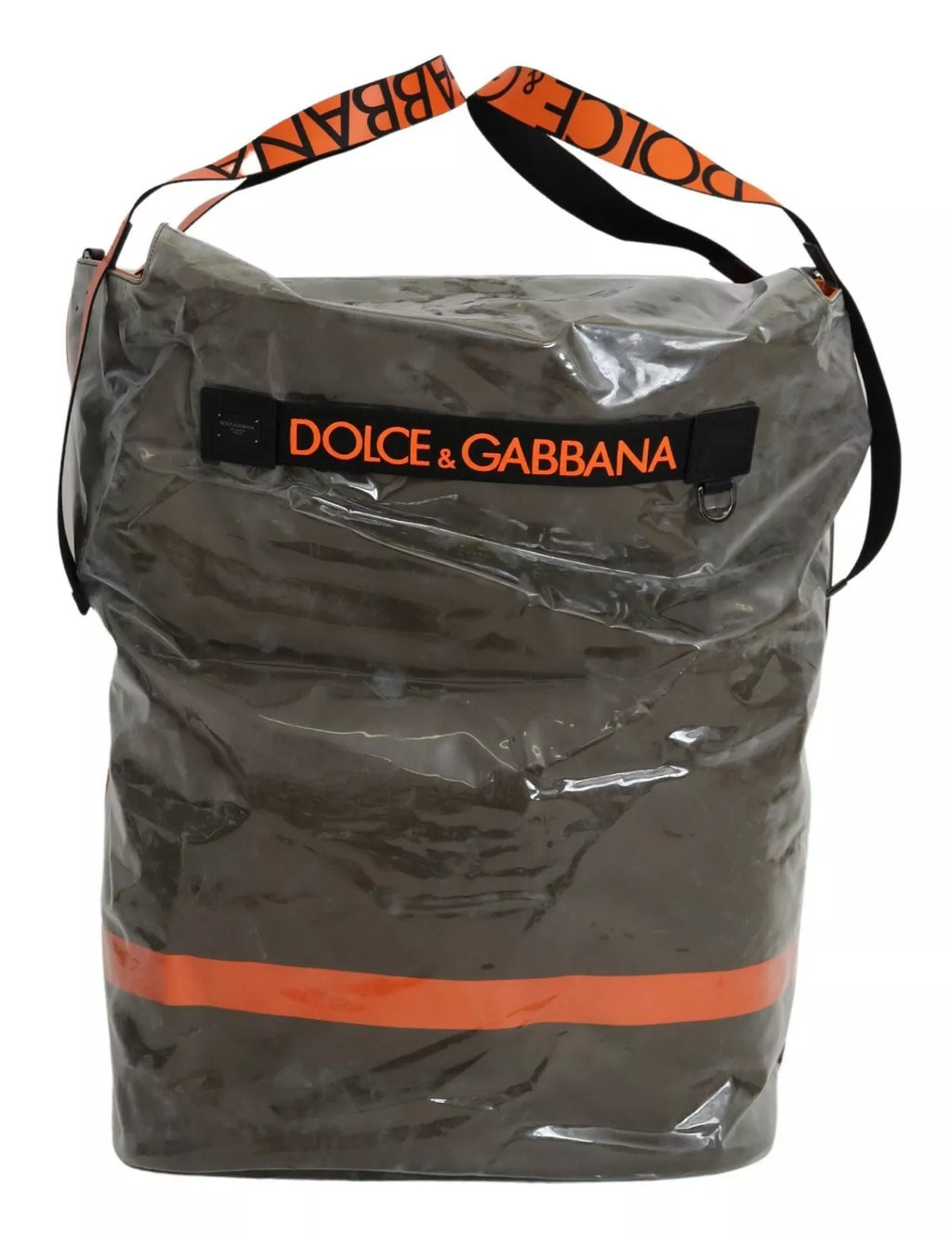 Dolce &amp; Gabbana – Grüne, übergroße Tragetasche aus Kunststoff im Fashion Expression-Stil