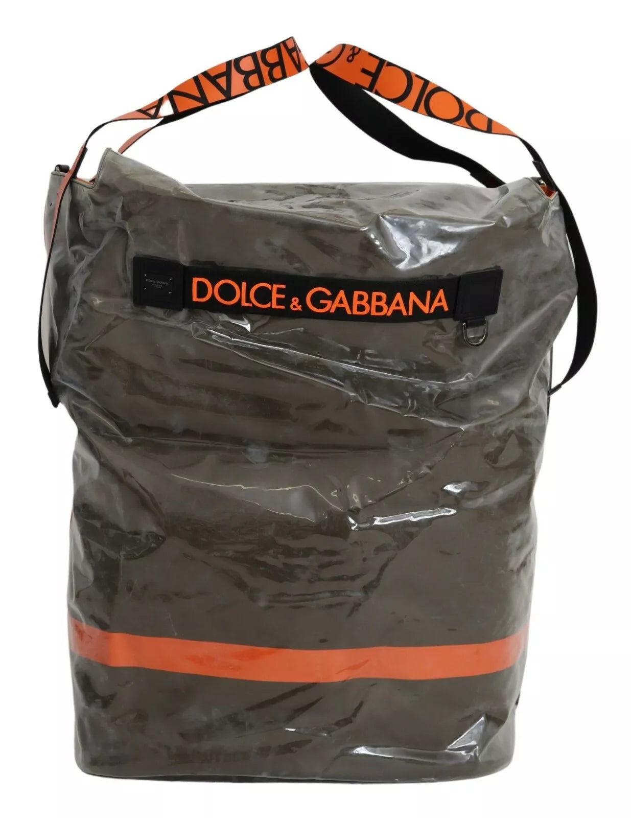 Dolce &amp; Gabbana – Grüne, übergroße Tragetasche aus Kunststoff im Fashion Expression-Stil