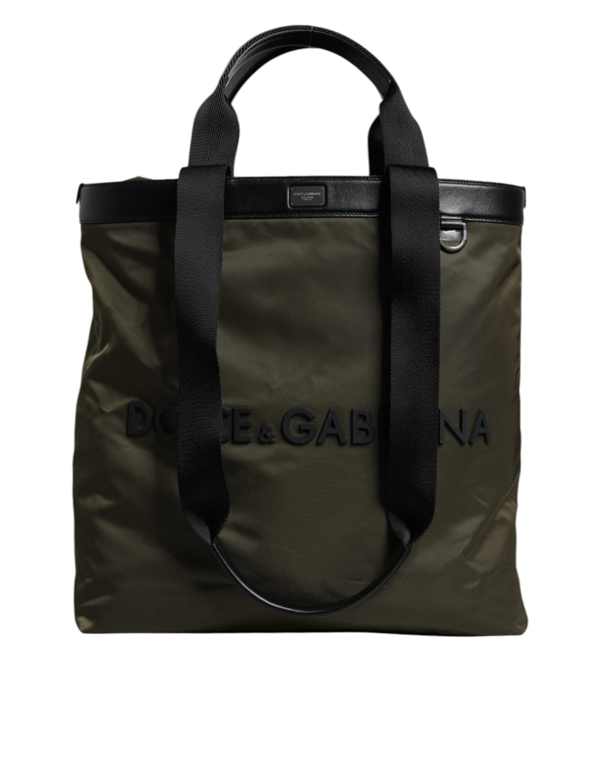Sac cabas Dolce & Gabbana en nylon vert militaire avec bandoulière