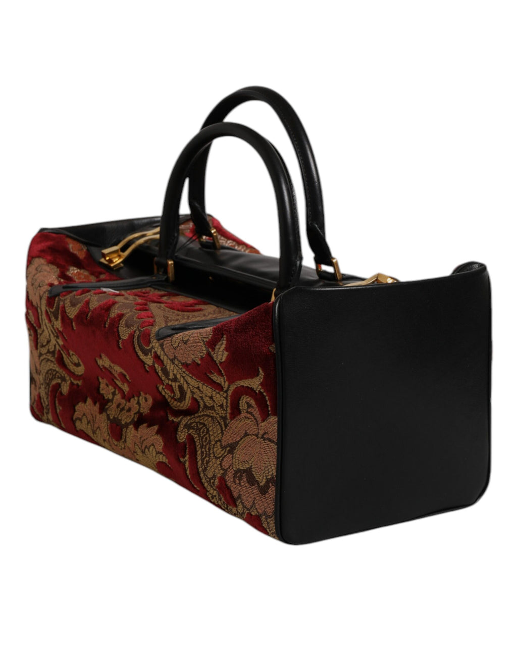 Dolce &amp; Gabbana – Mehrfarbige Reisetasche aus Lederbrokatsamt