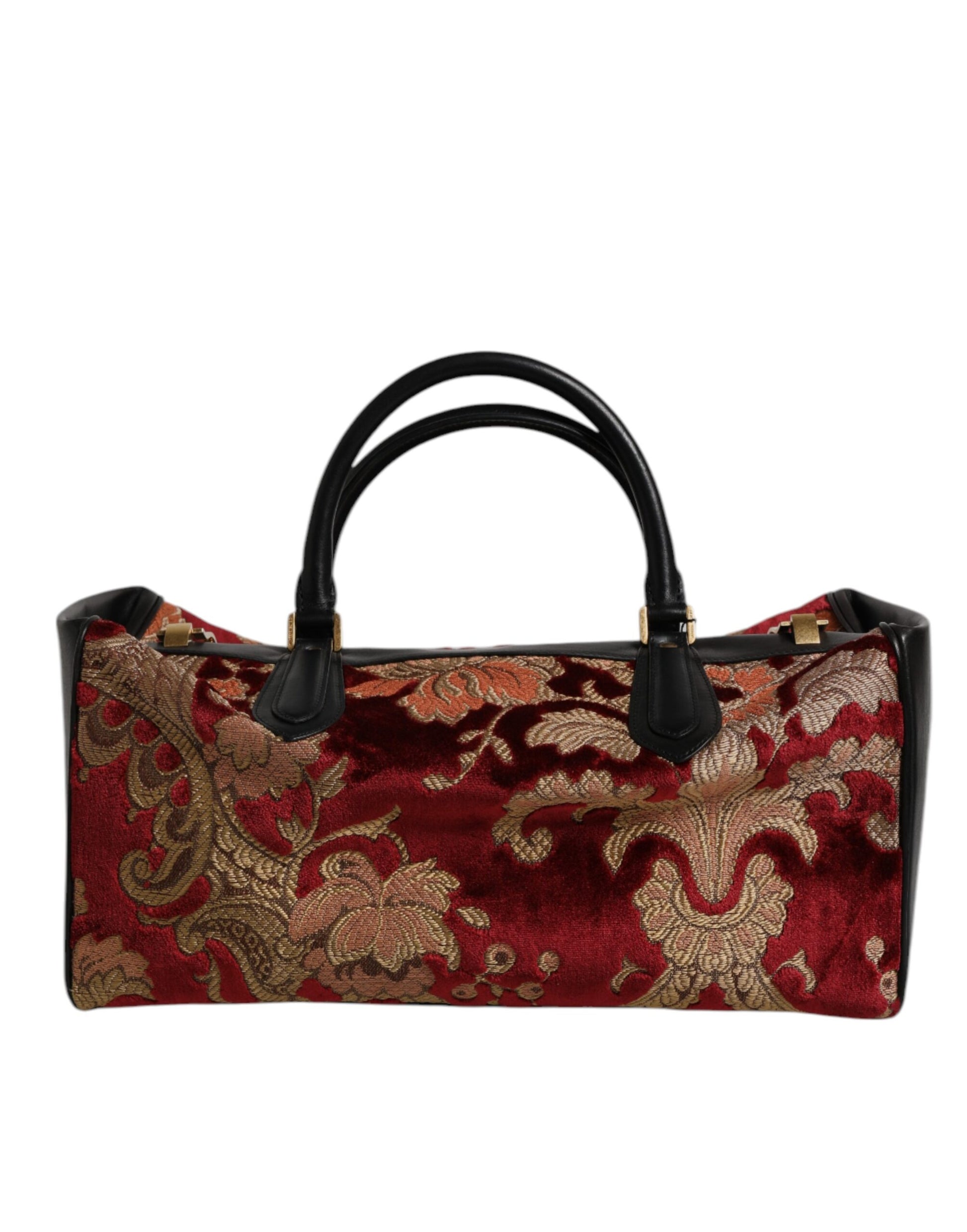 Dolce &amp; Gabbana – Mehrfarbige Reisetasche aus Lederbrokatsamt