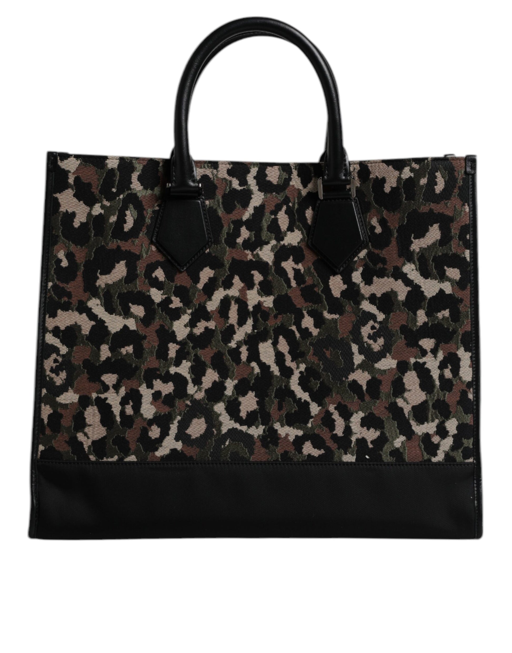 Dolce &amp; Gabbana – Mehrfarbige Einkaufstasche mit Leopardenmuster und Schultertasche