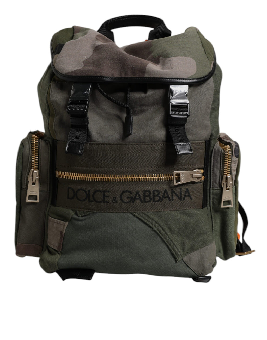 Sac à dos de voyage Dolce & Gabbana vert militaire patchwork