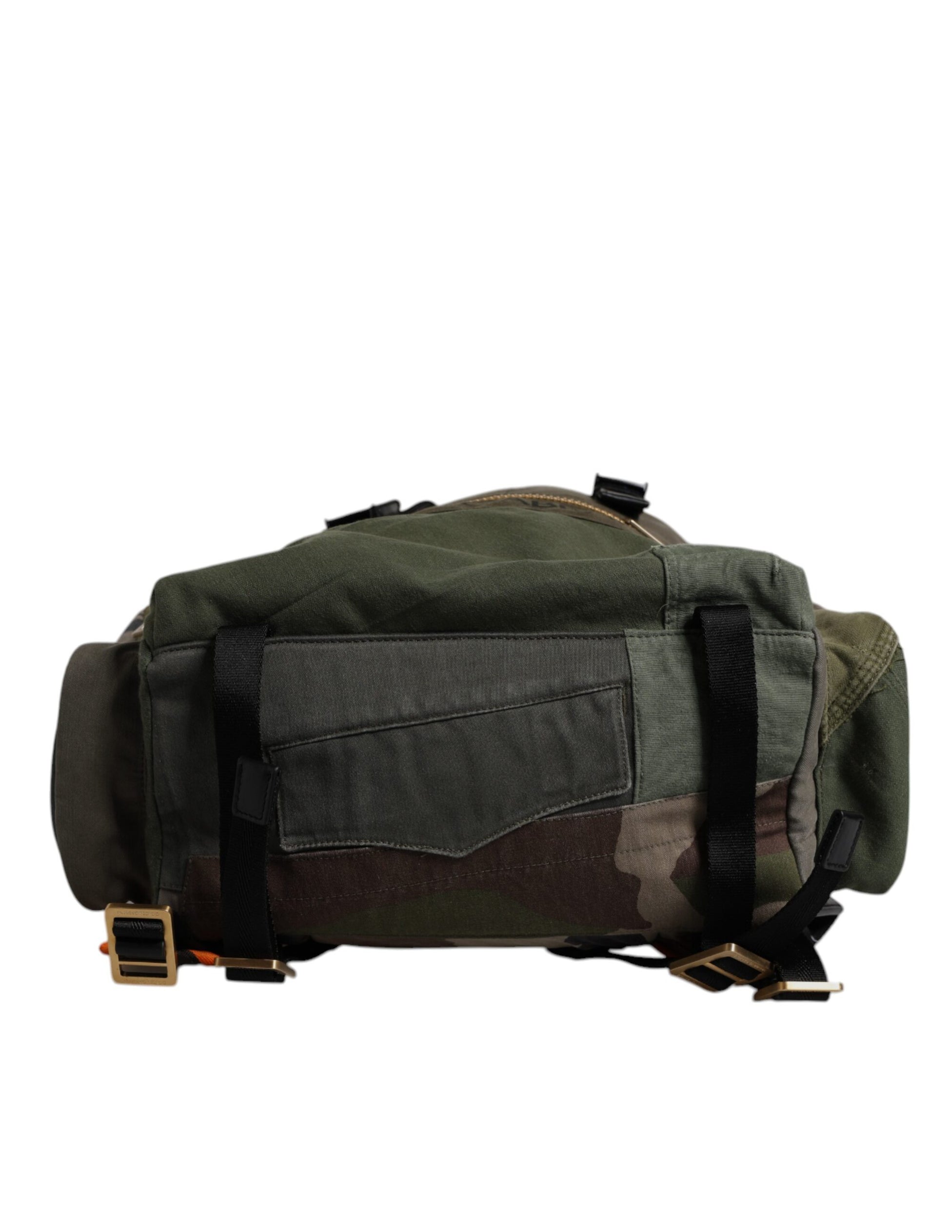 Sac à dos scolaire Dolce & Gabbana patchwork vert militaire