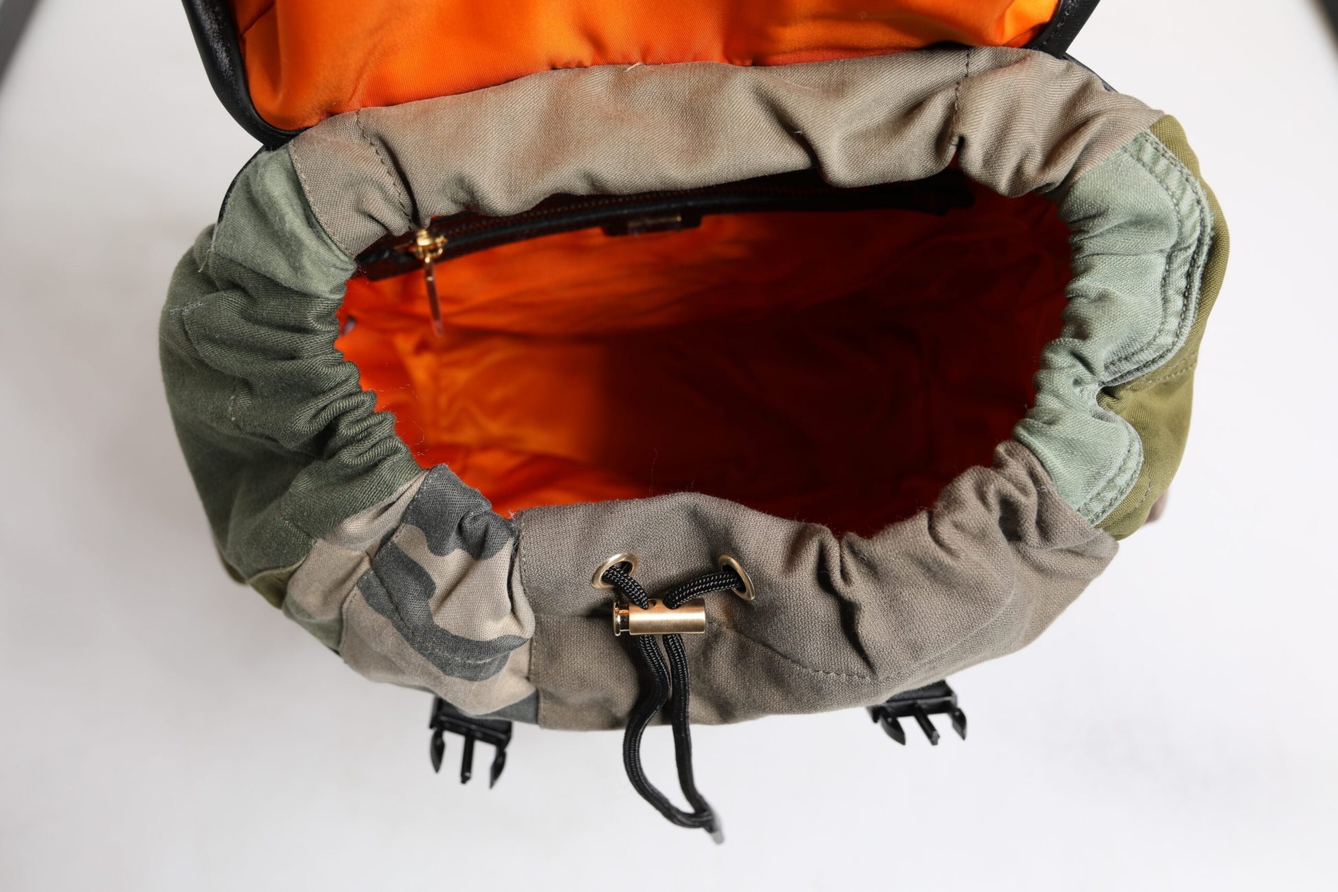 Sac à dos scolaire Dolce & Gabbana patchwork vert militaire