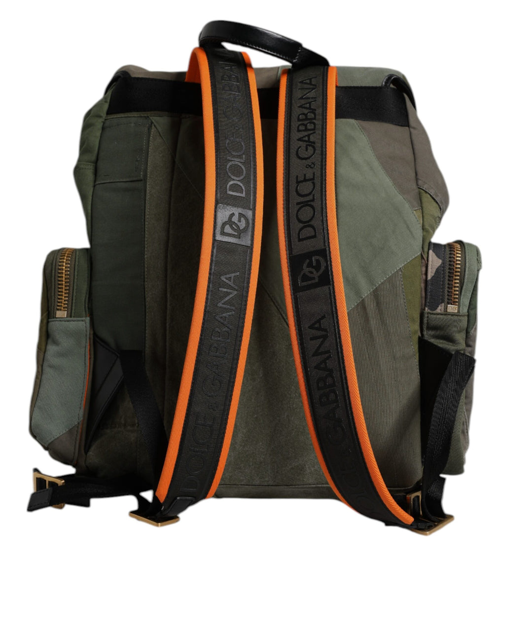 Sac à dos de voyage Dolce & Gabbana vert militaire patchwork