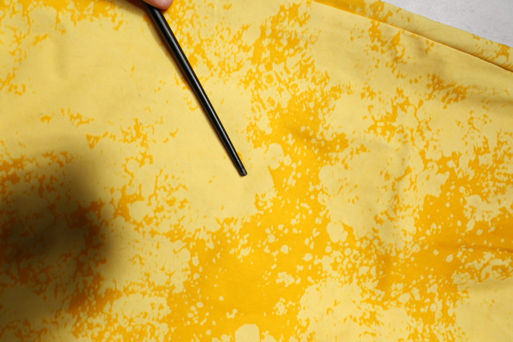 Jean droit en denim de coton tie-dye jaune Dolce & Gabbana