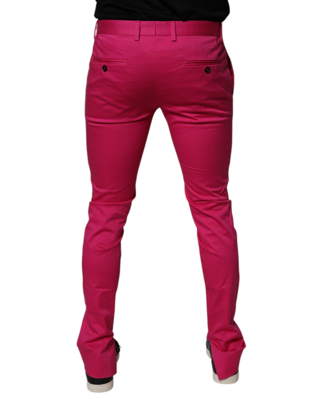 Pantalon de Costume Homme Slim Rayé Rose et Noir Dolce & Gabbana