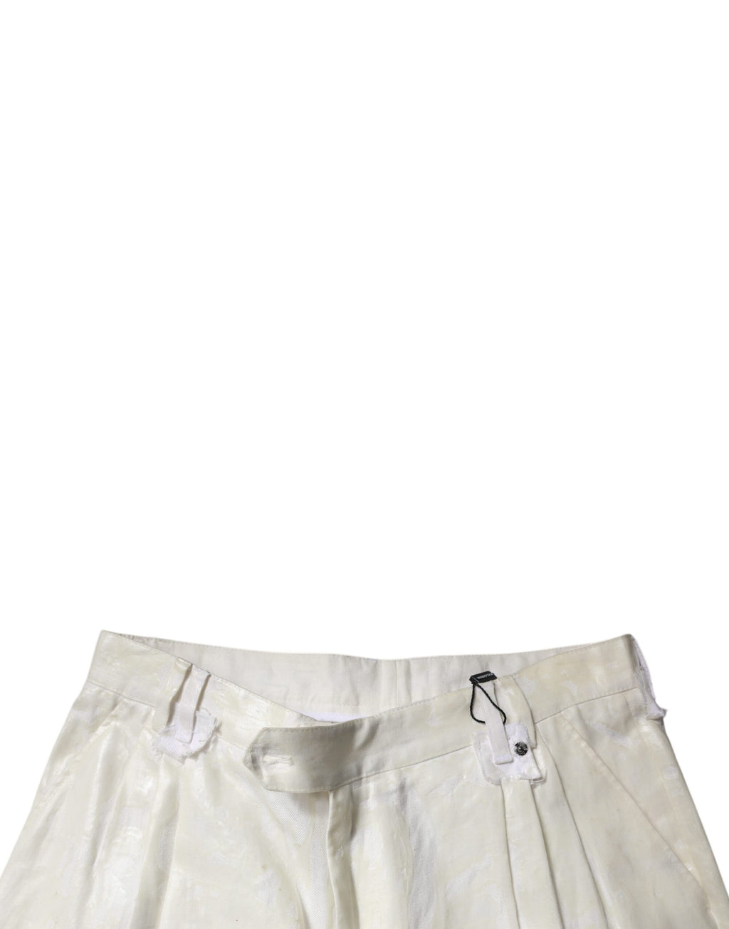 Jean en jean droit taille mi-haute en lin blanc Dolce & Gabbana pour homme