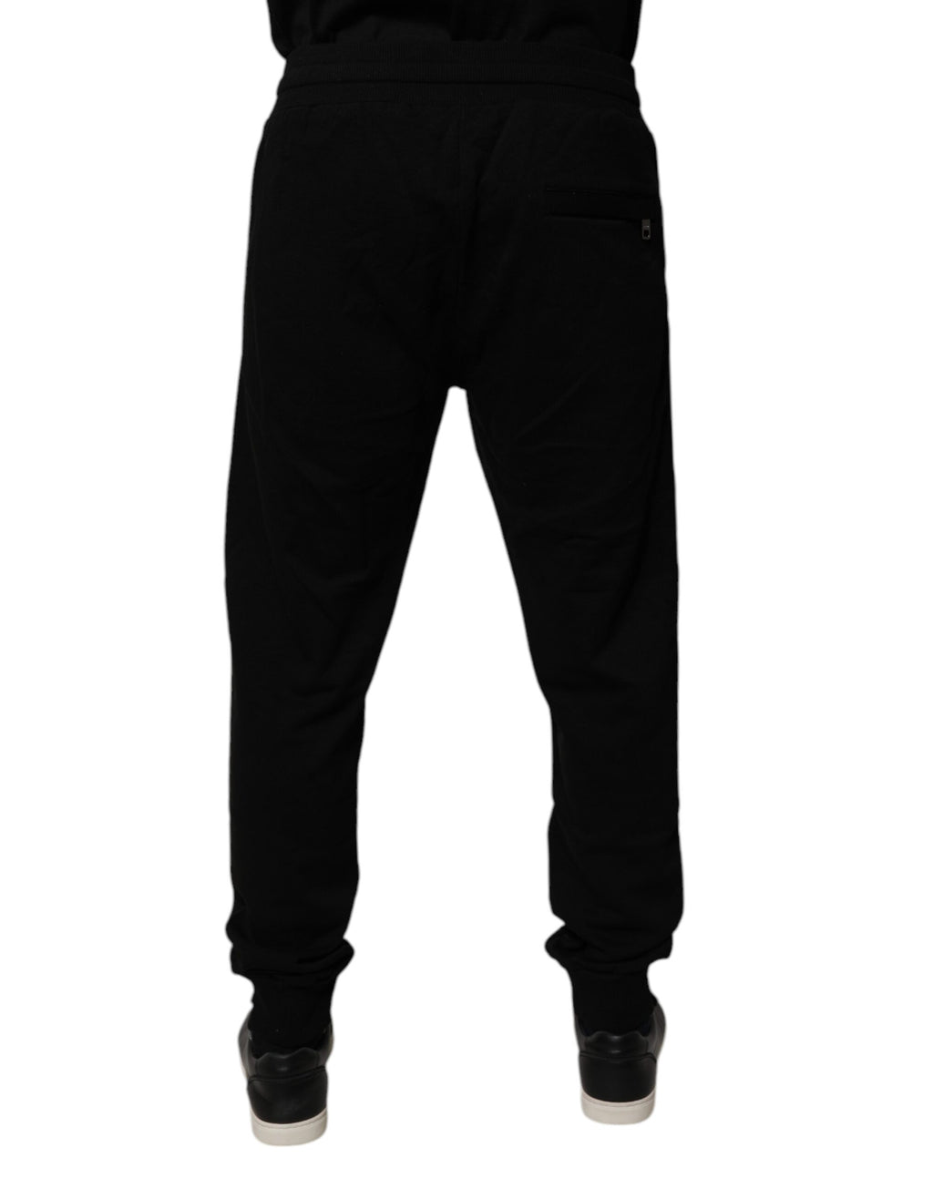 Pantalon de jogging Dolce & Gabbana noir en coton taille mi-haute